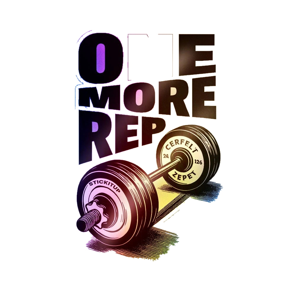 One More Rep Holographic Stickers
